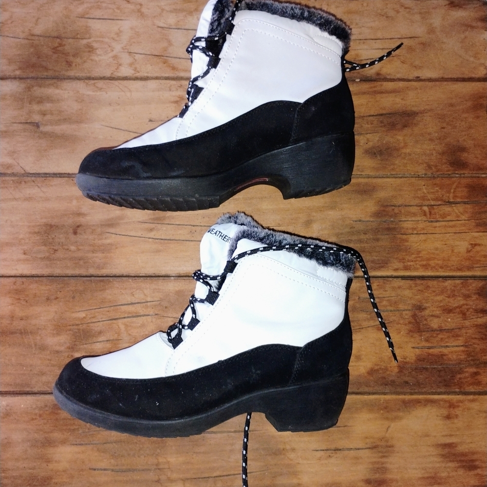 NEW With Box Weatherproof Linda Boots 8M White Faux Fur Winter Snow Boot - Picture 4 of 7